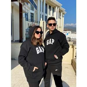 GAP Baskılı Üç İplik Şardonlu Unısex Sweatshirt - Siyah - M